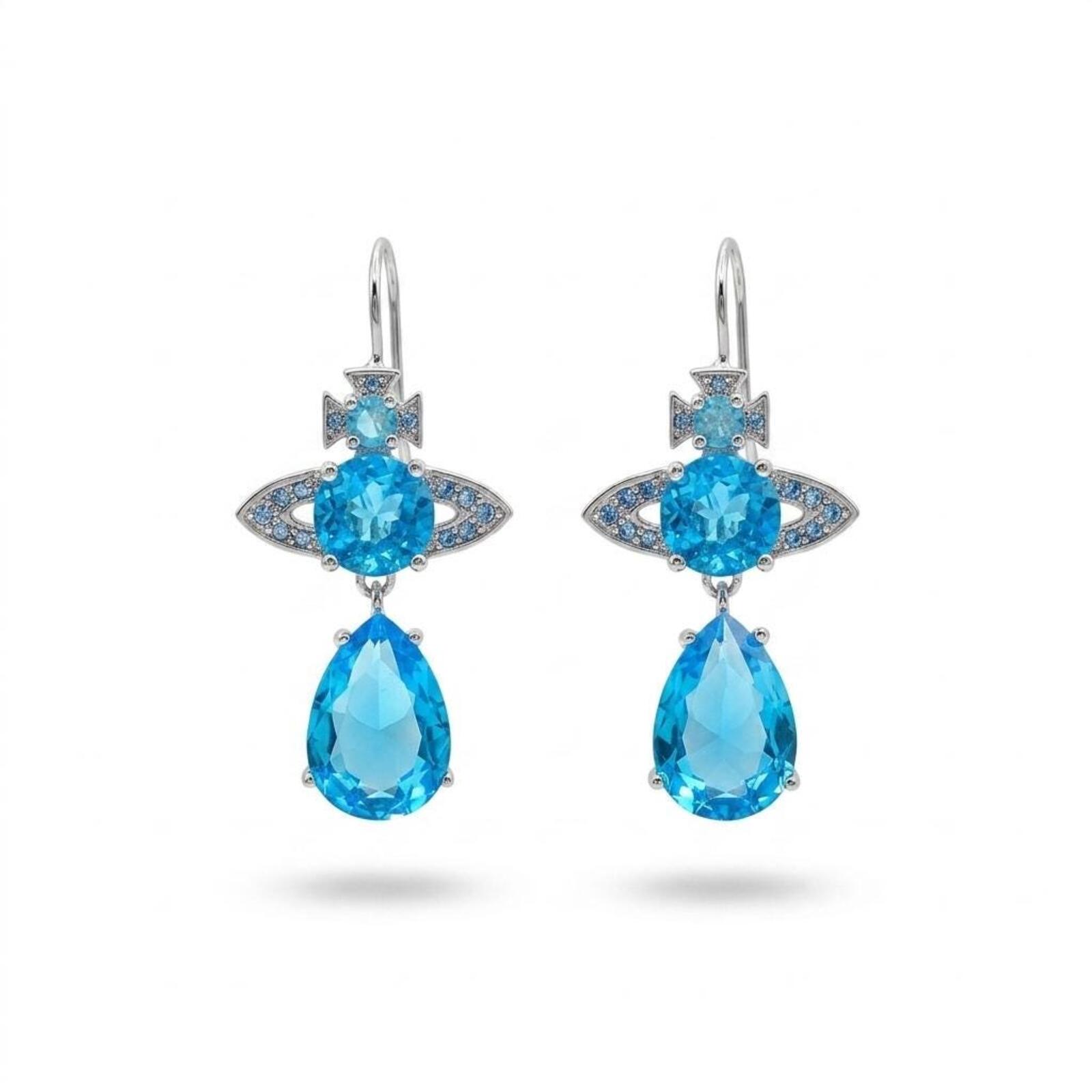 Vivienne Westwood Ismene Drop Earrings – Blue – Petriavintage