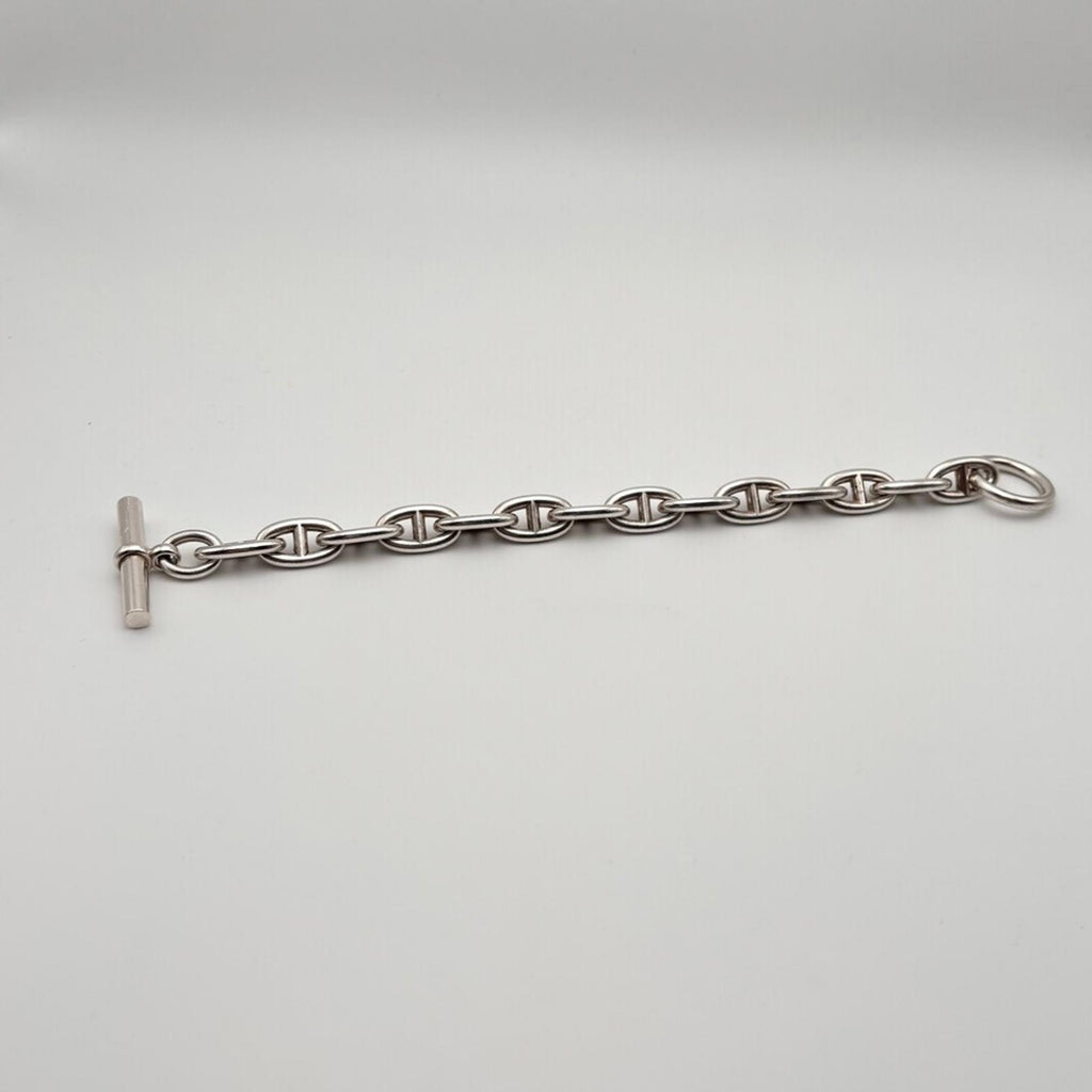 Hermès Chaine D’Ancre GM Sterling Silver Toggle Bracelet 925