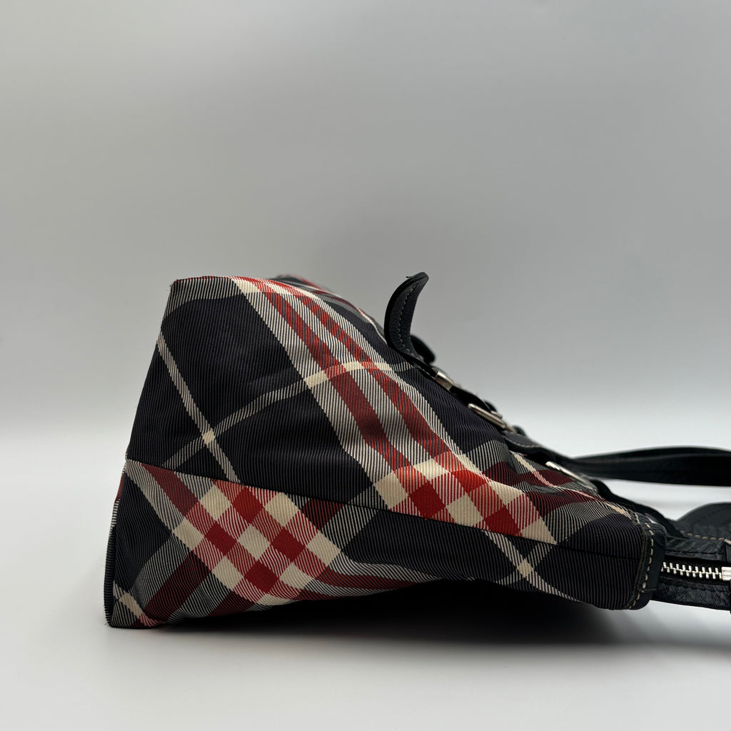 Burberry Blue Label Nova Check Nylon Tote Bag