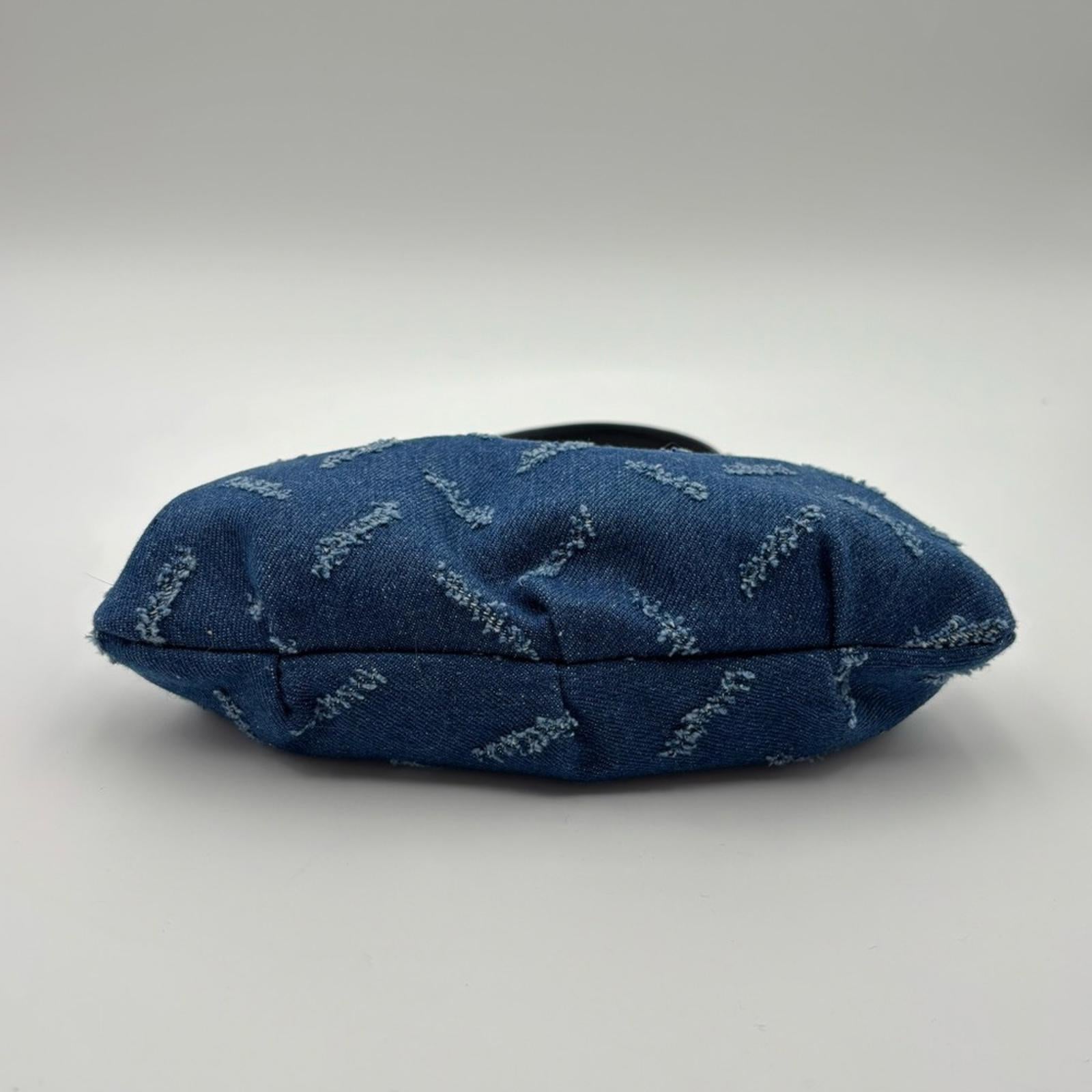 Vivienne Westwood Granny Denim Frame Crossbody Bag Blue Orb