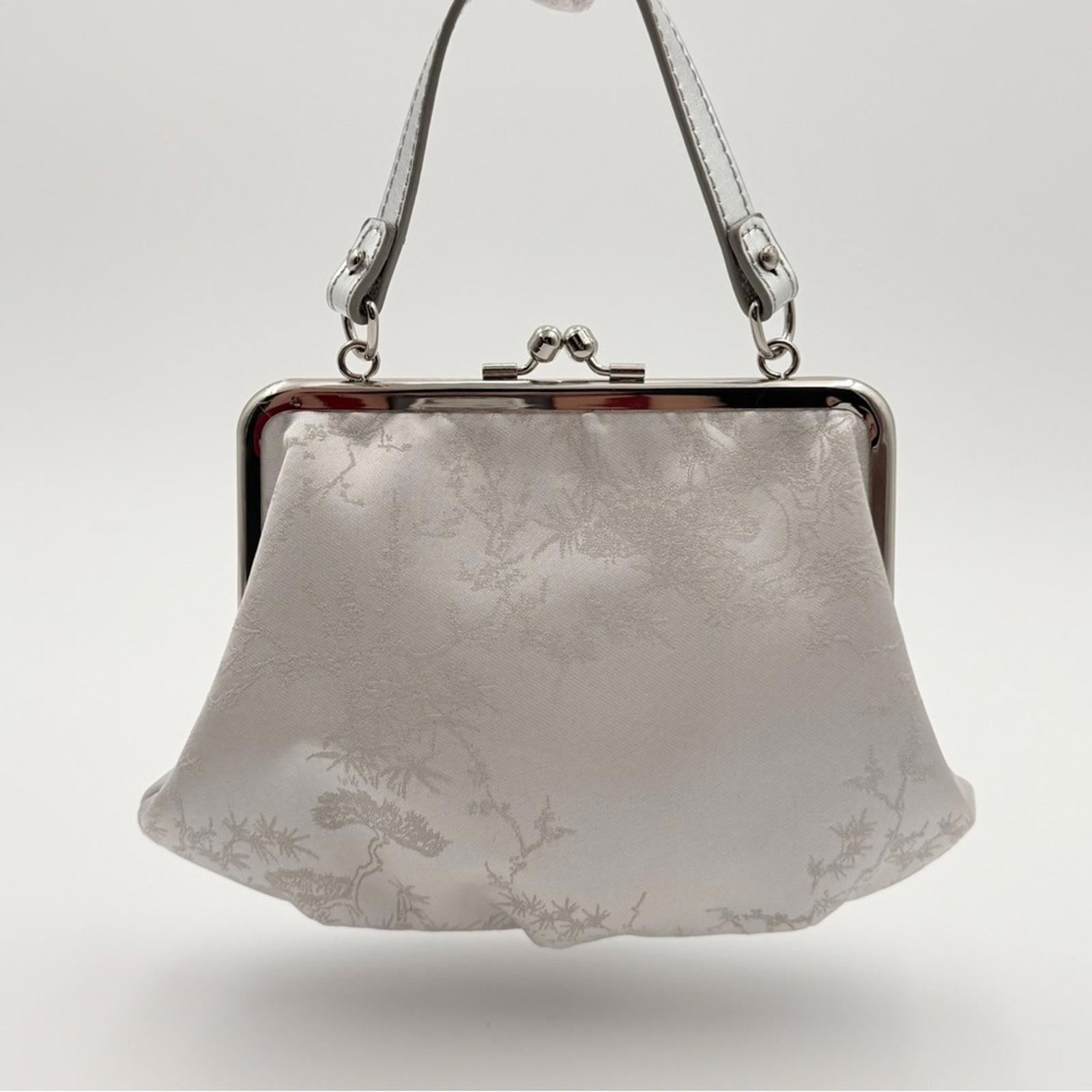 Vivienne Westwood Granny Frame Satin Purse Silver