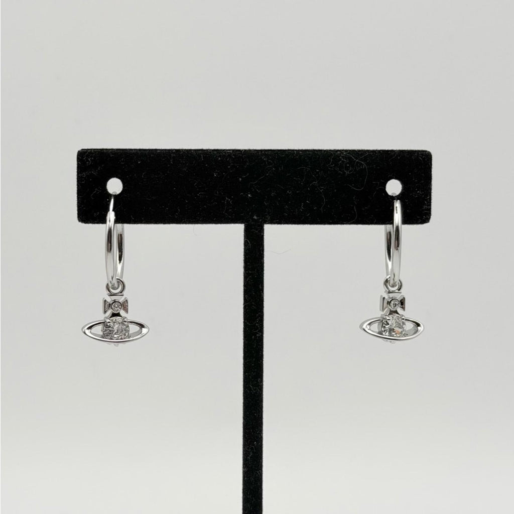 Vivienne Westwood Nina Spark Crystal Saturn Hoop Earring Slr