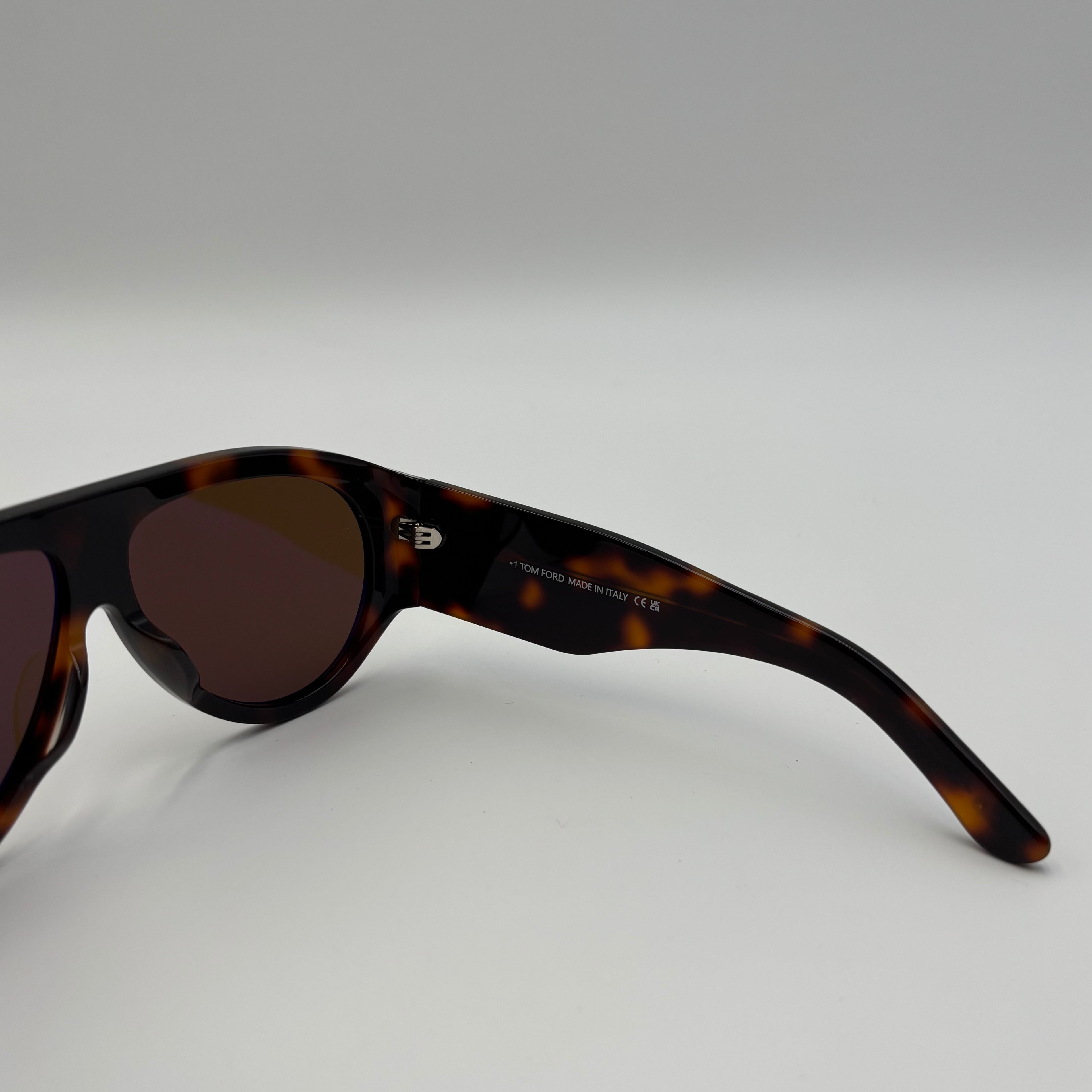 Tom Ford Bronson FT1044 52G Tortoise Aviator Sunglasses