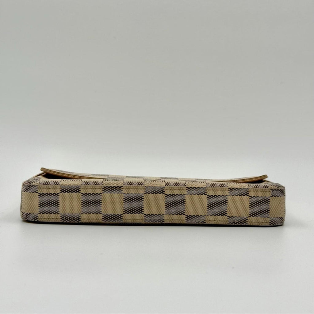 LOUIS VUITTON DAMIER AZUR FELICIE POCHETTE WALLET / CROSSBODY