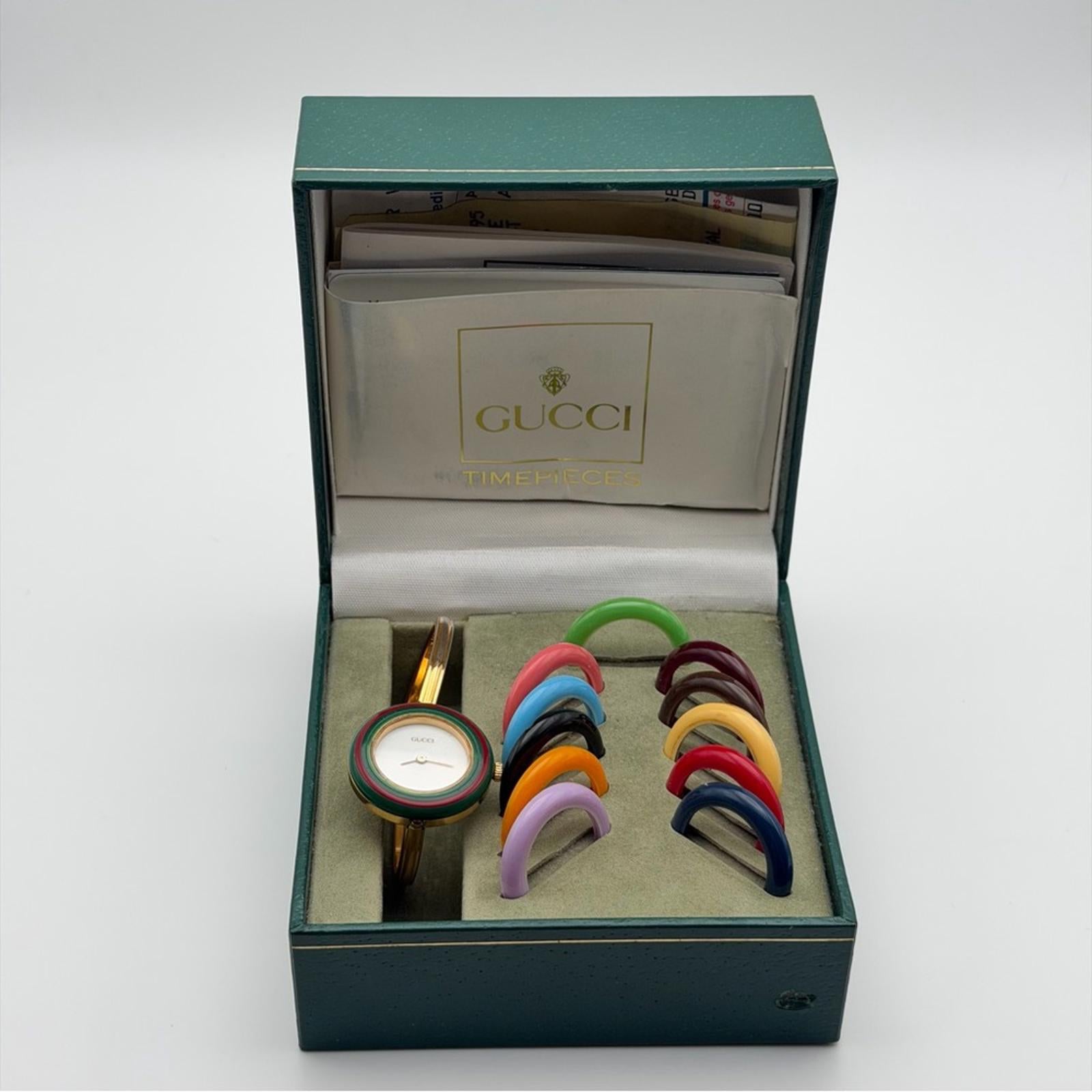 Vintage Gucci Change Bezel Bangle Watch – Full Set