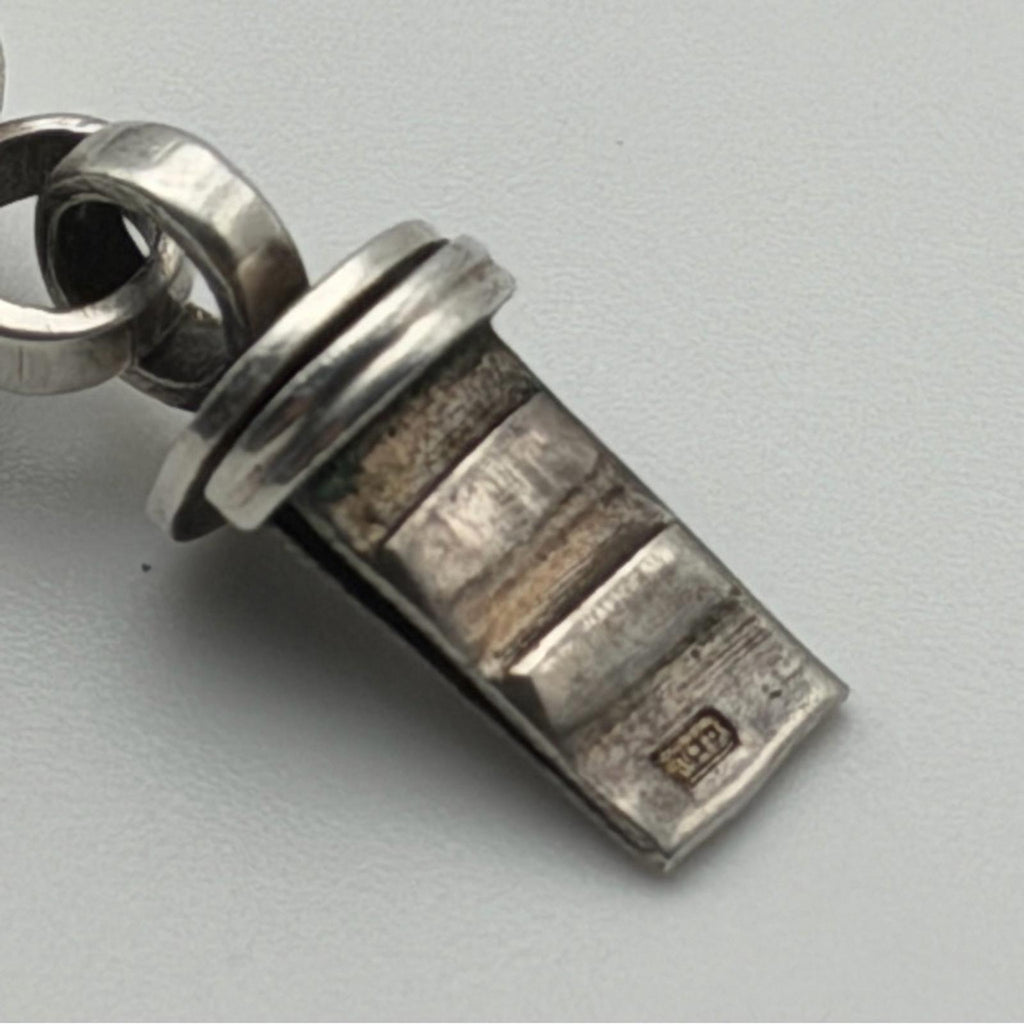 Vintage Heavy Sterling Silver Necklace With Onyx & Nacré (Mother Of Pearl)