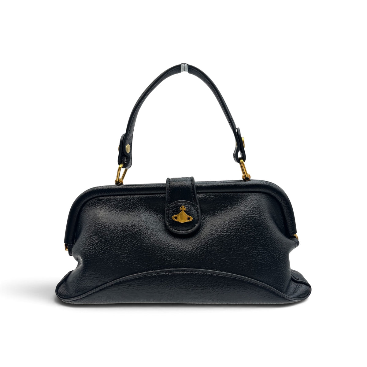 Vivienne Westwood Abbey Leather Cross-Body Bag in Black