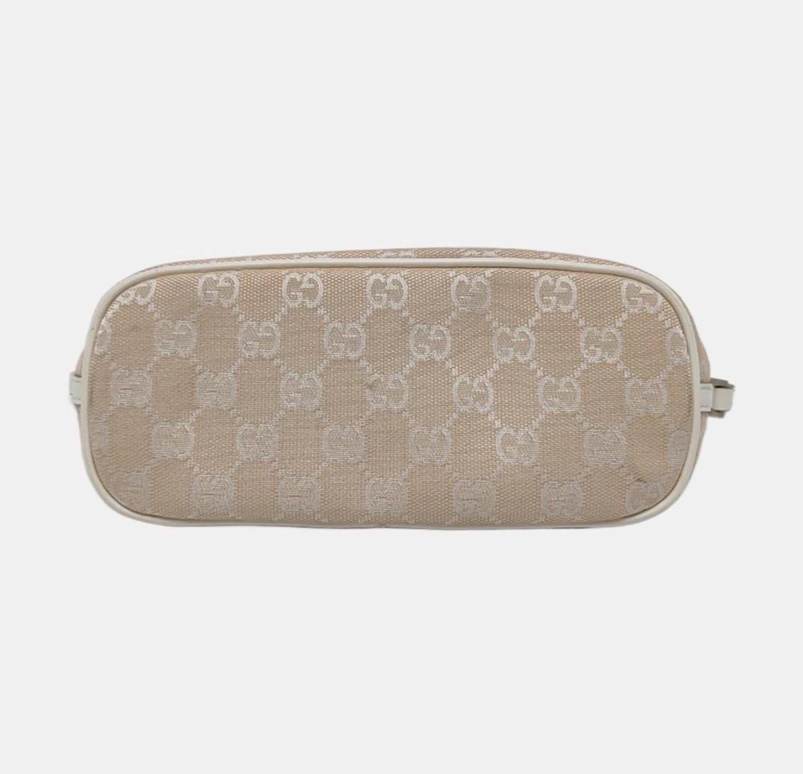 Gucci GG Canvas Boat Pochette Shoulder Bag — Beige