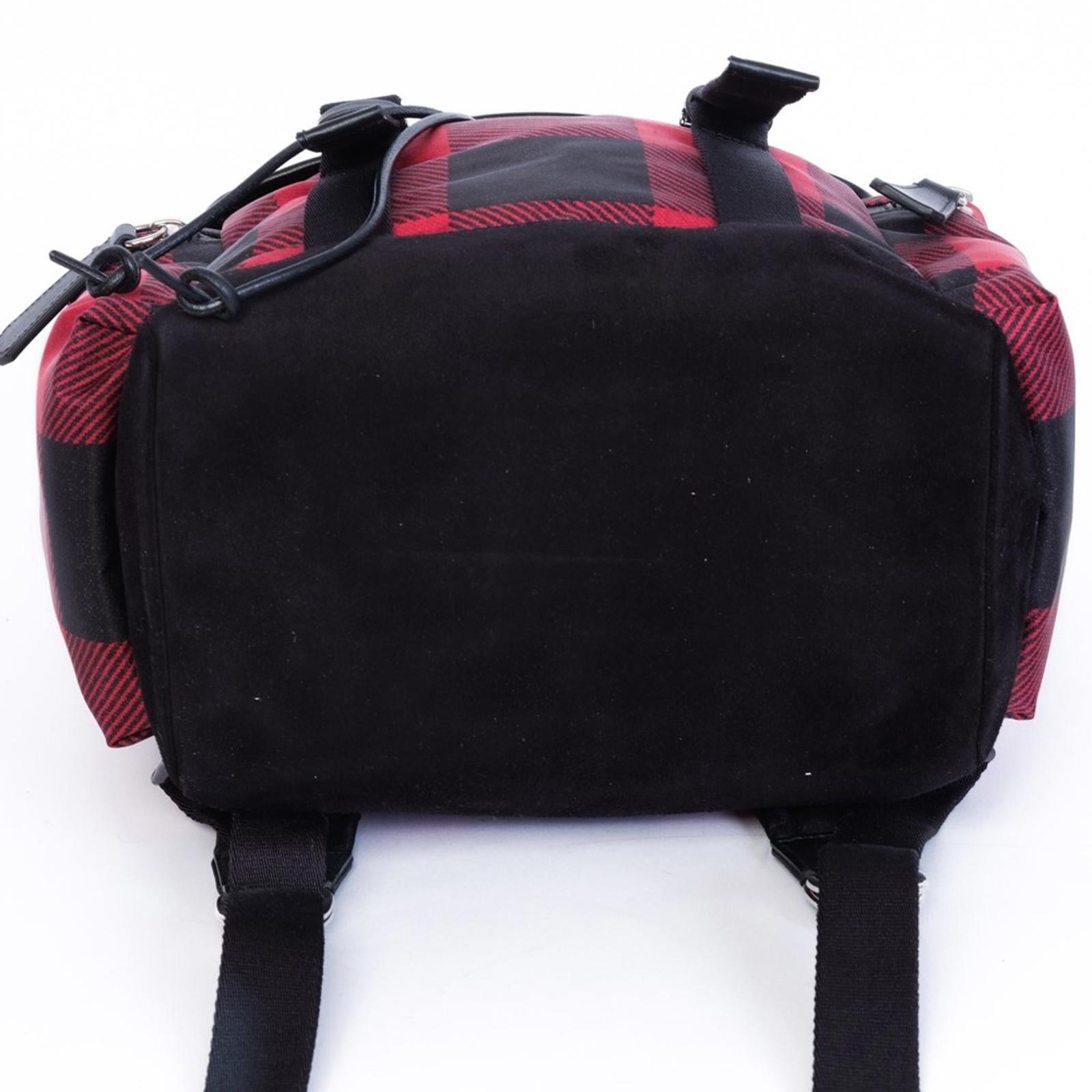 DSQUARED2 Plaid Red and Black Backpack