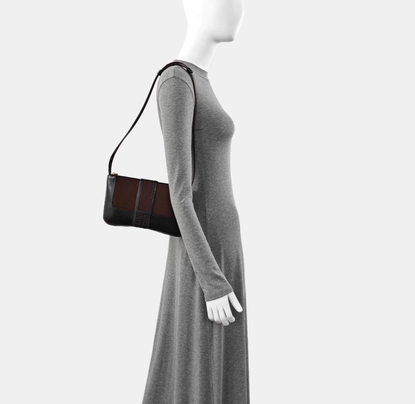 Givenchy 4G Logo Canvas & Leather Shoulder Bag