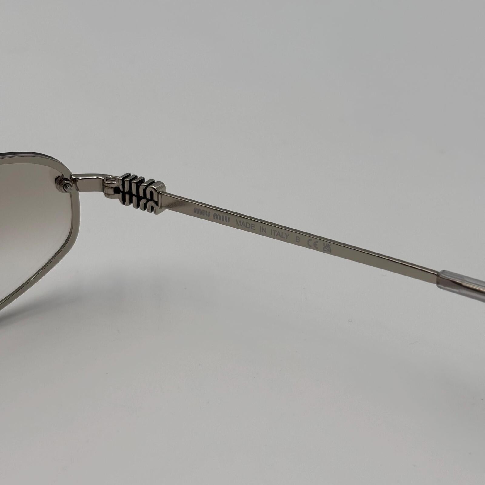 Miu Miu MU A50S 1BC70J Silver Metal Sunglasses
