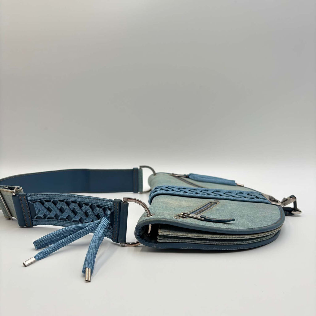 Christian Dior Admit It Corset Denim Shoulder Bag 2002