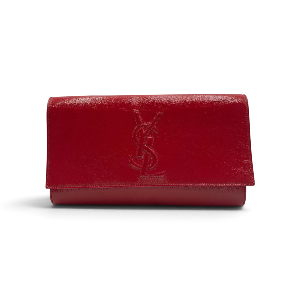 Saint Laurent Lipstick Fuchsia Calfskin Monogram Large Belle de Jour Clutch