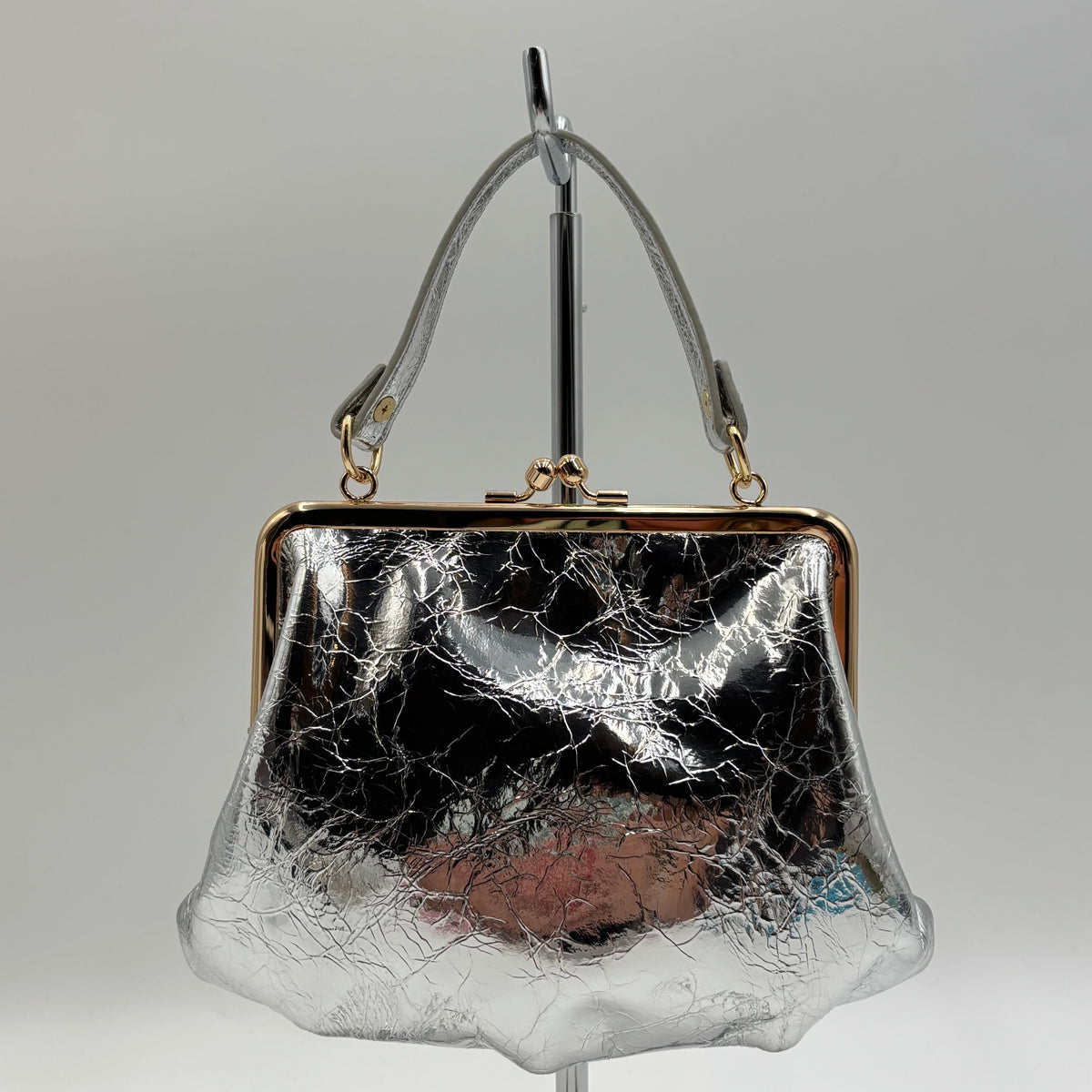 Vivienne Westwood Metallic Silver Granny Frame Bag