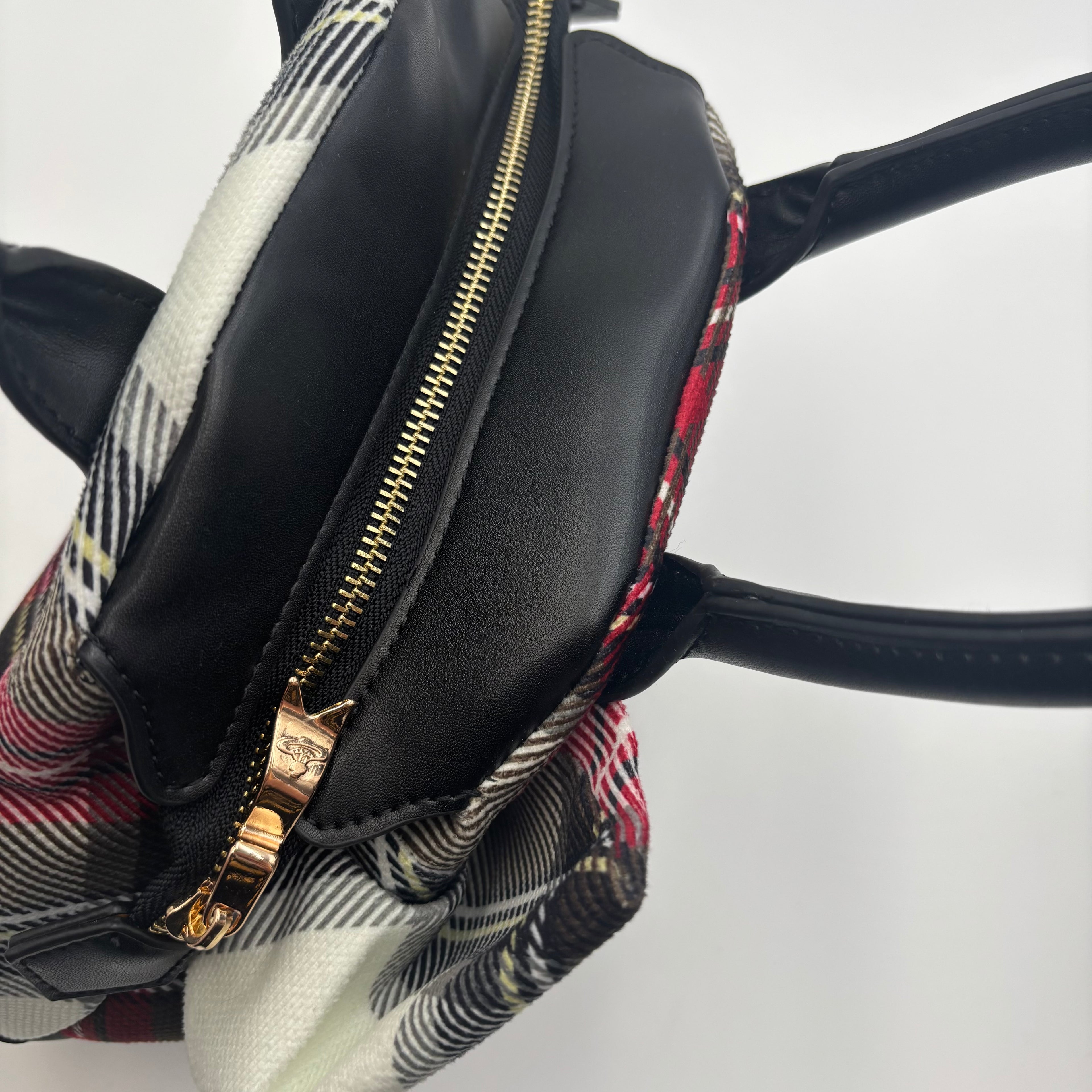 Vivienne Westwood Yasmine Derby Tartan Bow Handbag