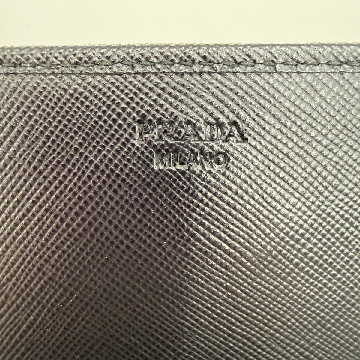 Prada Saffiano Leather Wallet on Chain by Miuccia Prada, Black, c. 2000s