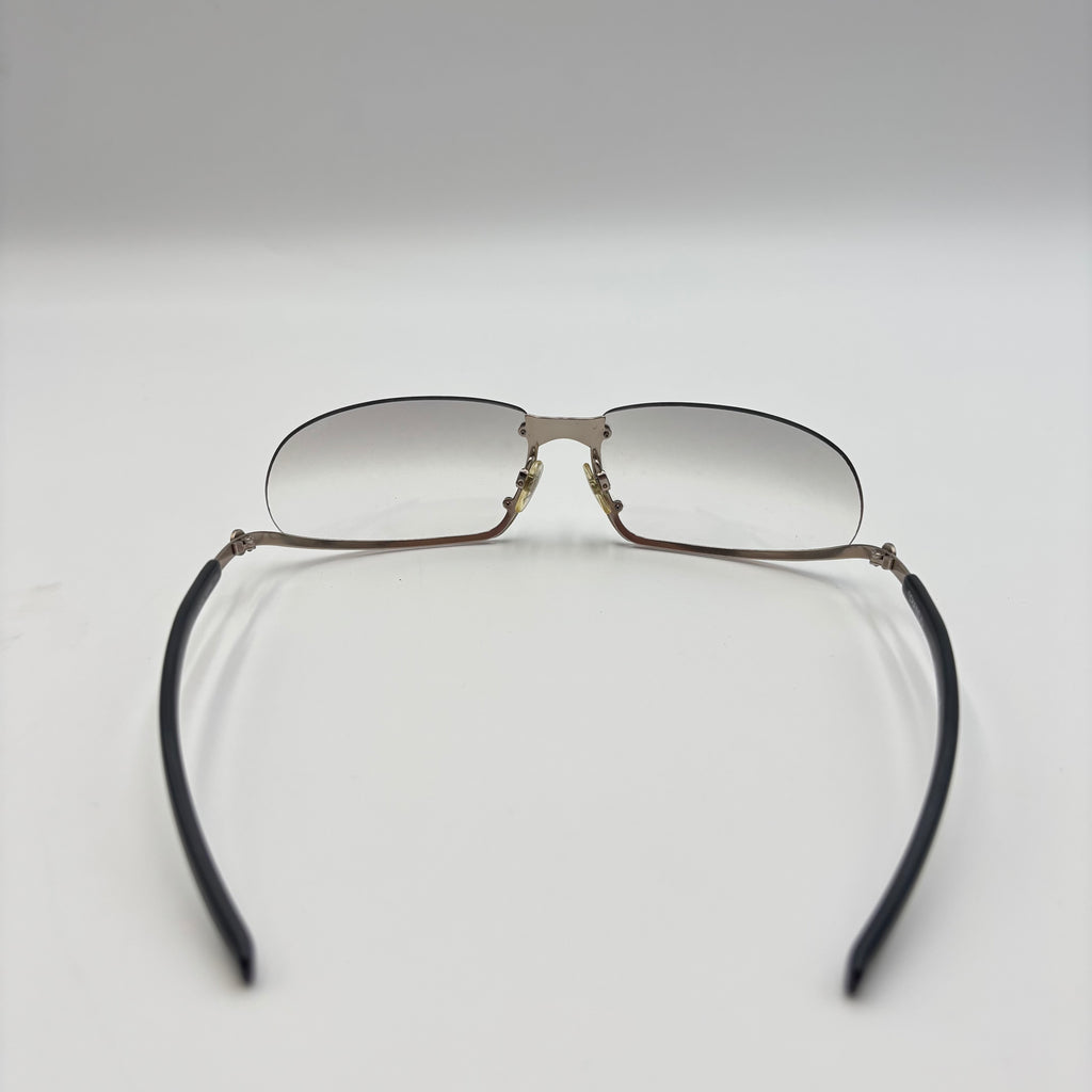 Chanel 4060 C.194/6I Rimless Gradient Shield Sunglasses 2000s