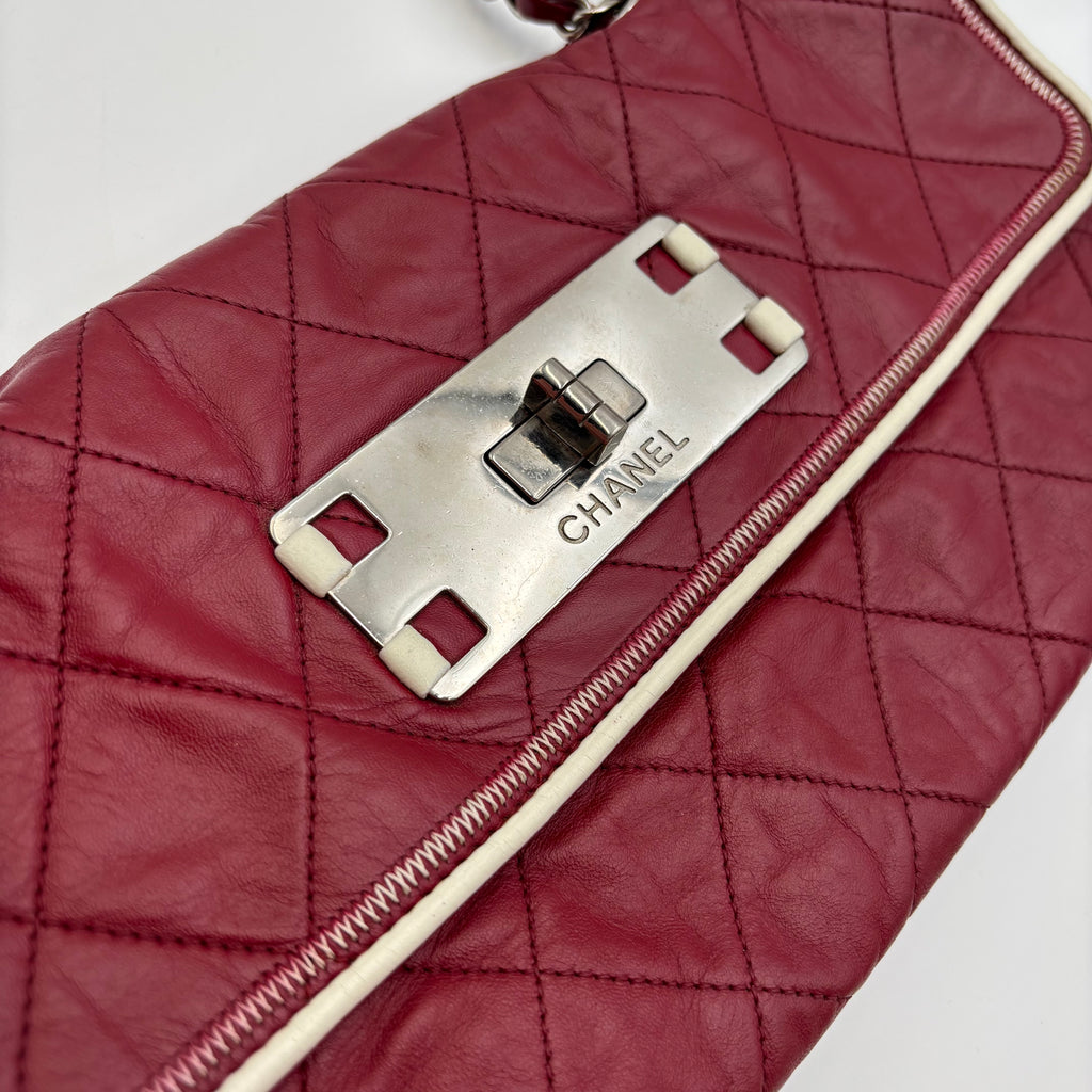 Chanel East West Mademoiselle Flap Bag – Red Lambskin