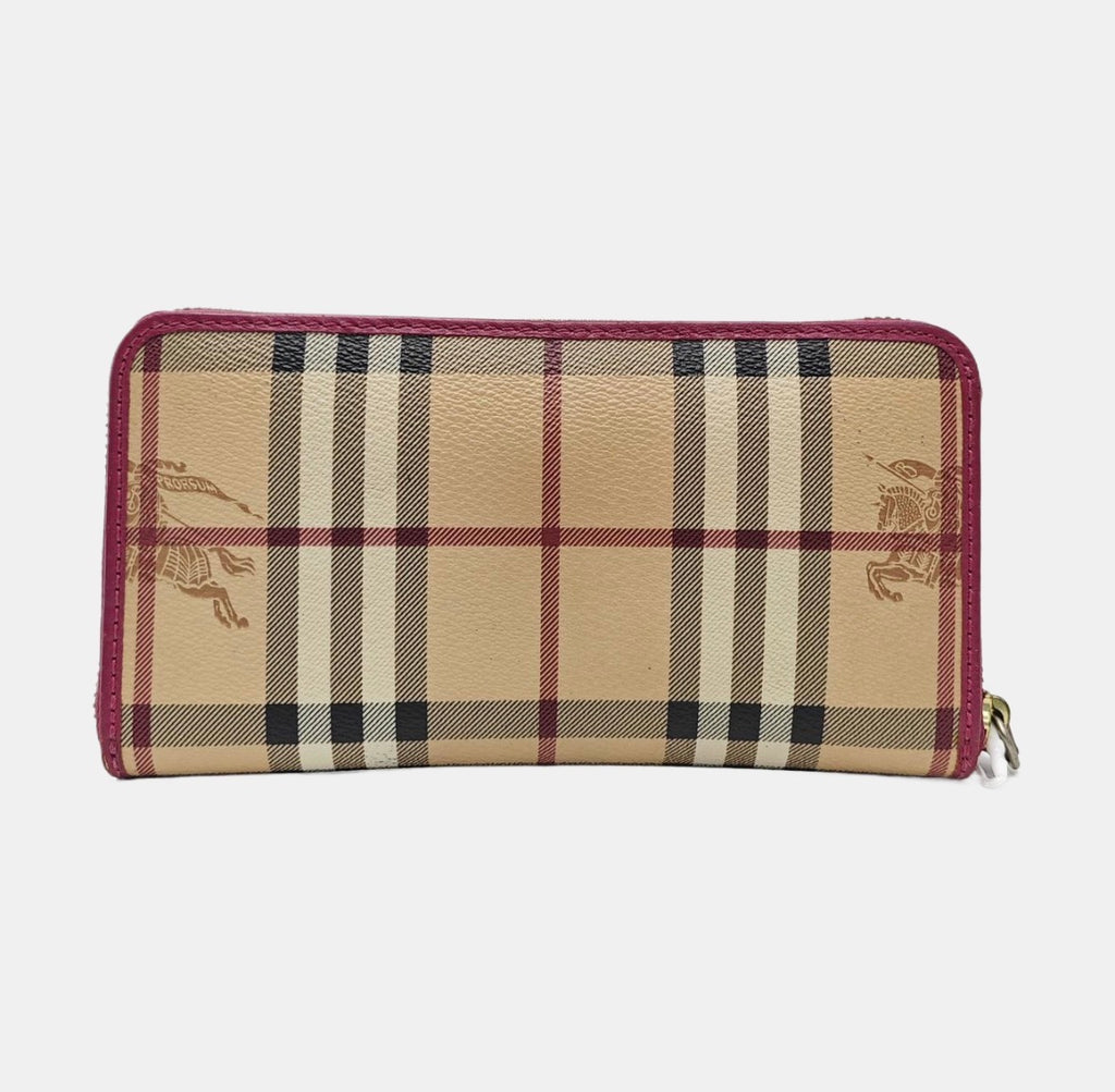 Burberry Haymarket Check Zip Around Wallet, Christopher Bailey Era, 2010