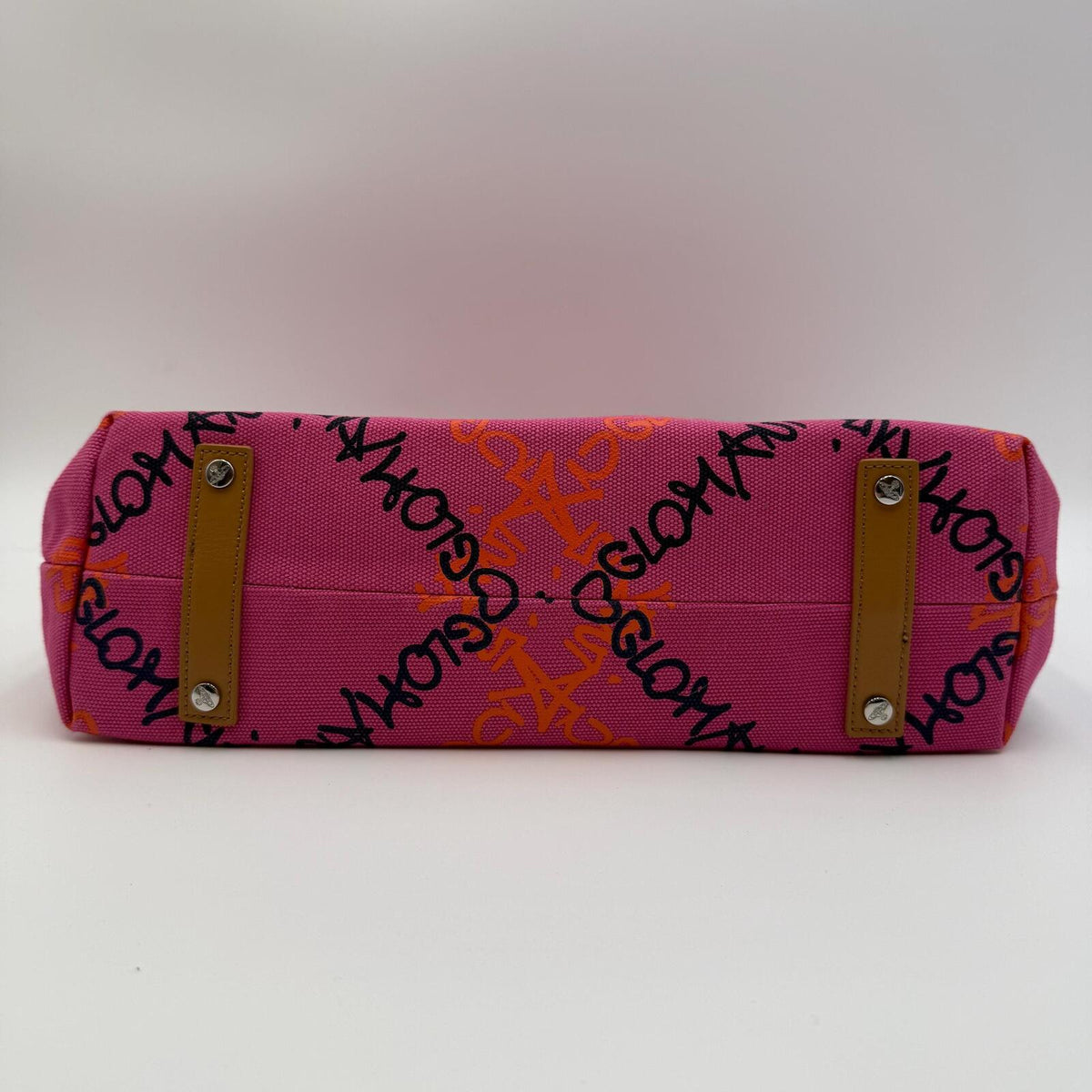 Vivienne Westwood Anglomania Pink Graffiti Canvas Tote Bag