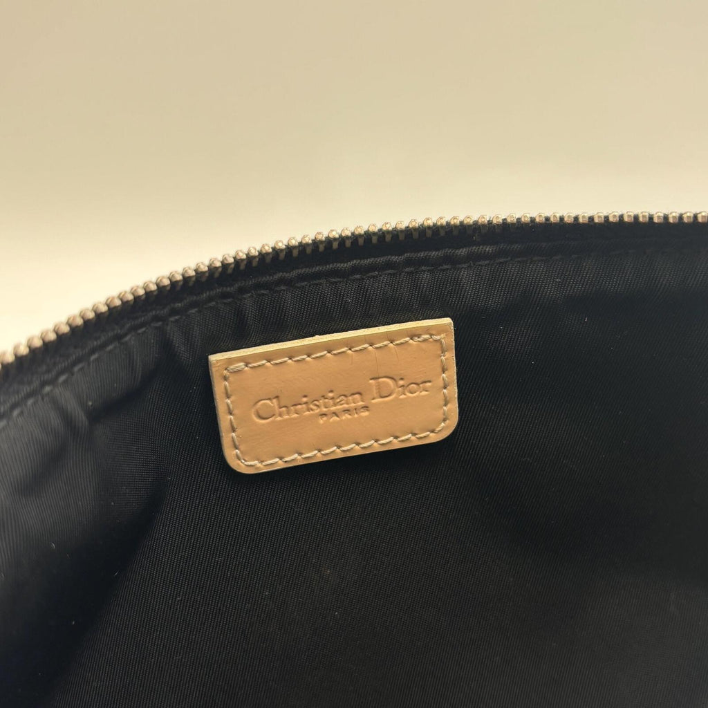 Christian Dior Trotter Saddle Pochette Shoulder Bag Navy Beige