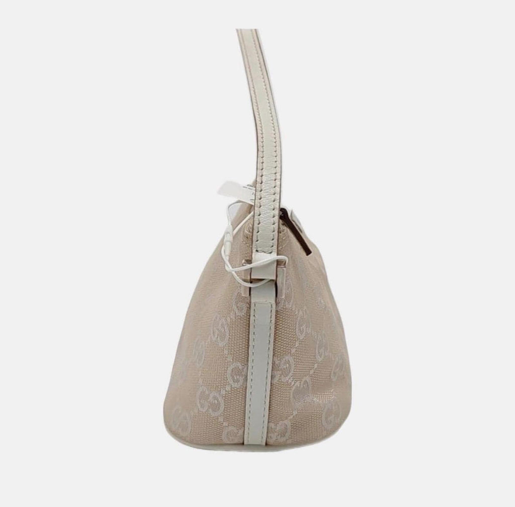 Gucci GG Canvas Boat Pochette Shoulder Bag — Beige