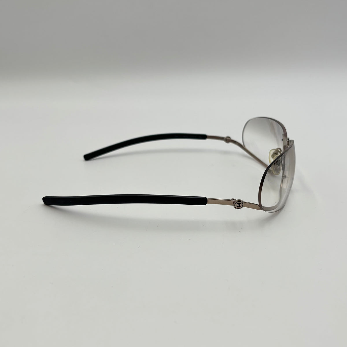 Chanel 4060 C.194/6I Rimless Gradient Shield Sunglasses 2000s
