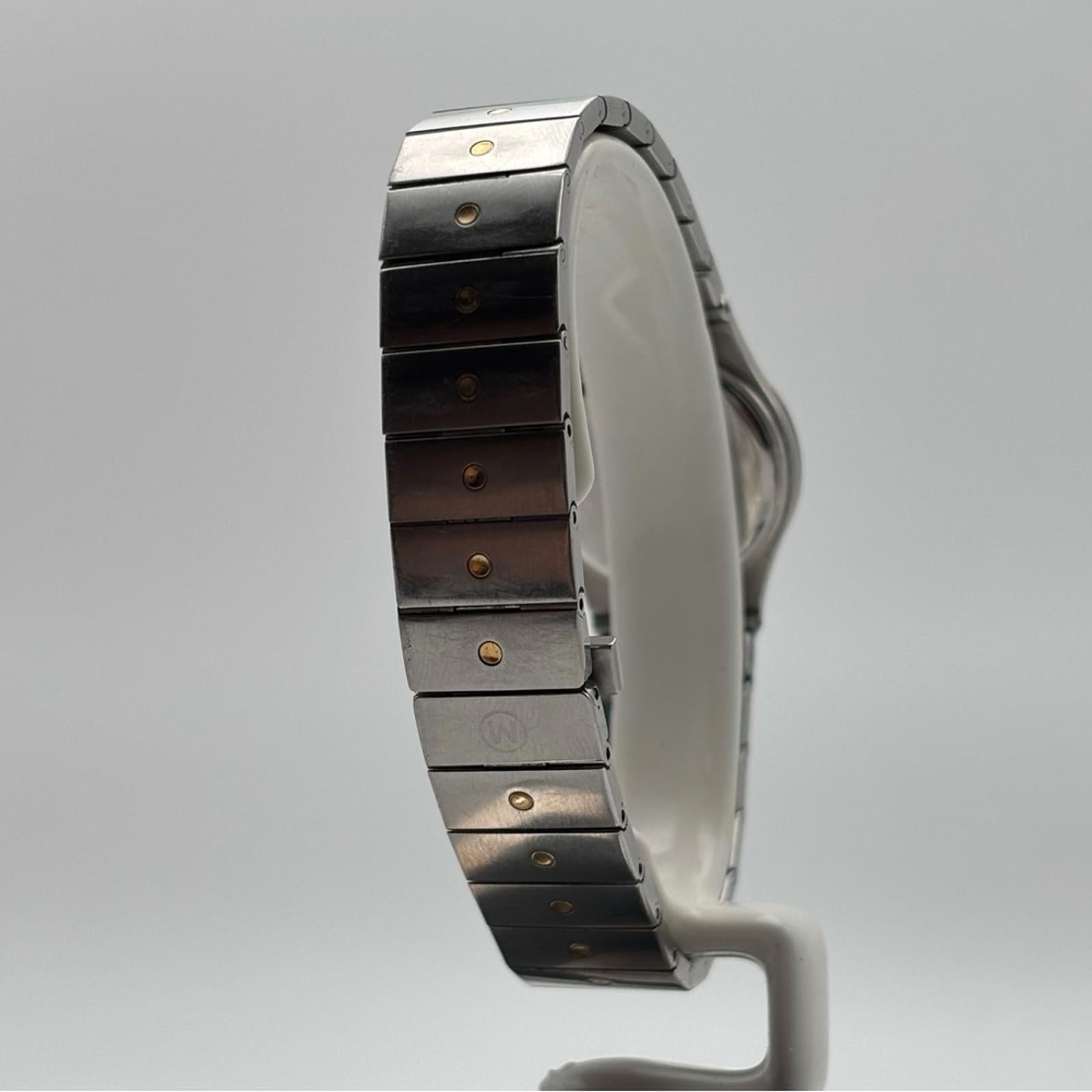 Vintage Movado Museum Two-Tone Quartz Watch Swiss Made 1980s