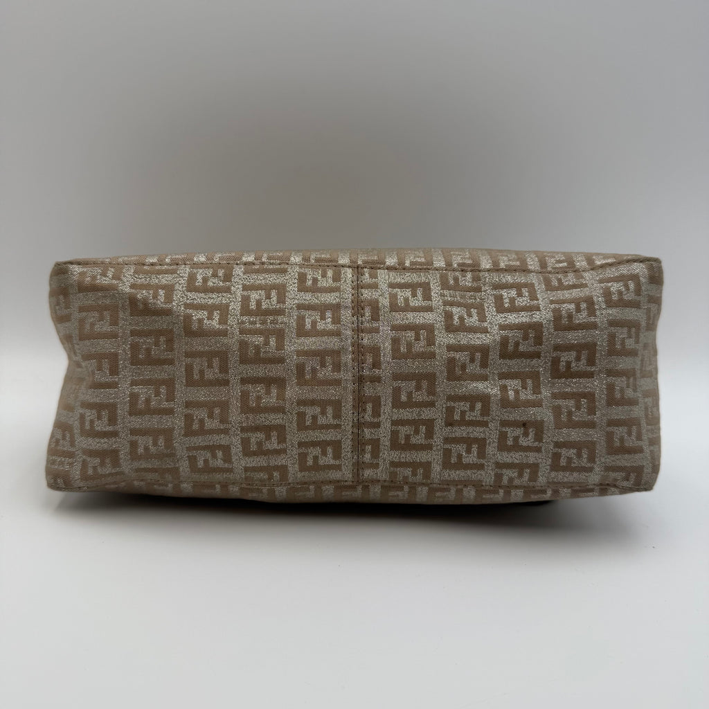 Fendi Vintage Zucca FF Monogram Baguette-Style Shoulder Bag, 2000s