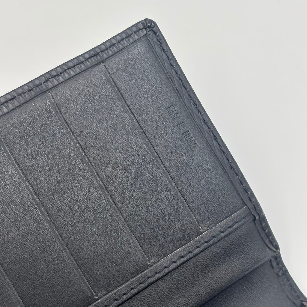 Givenchy Black Textured Long Wallet with Silver 4G Logo