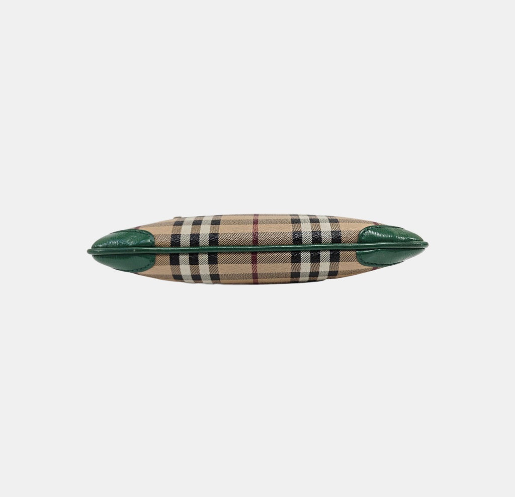 Burberry Nova Check Pochette Crossbody Bag – Beige & Green