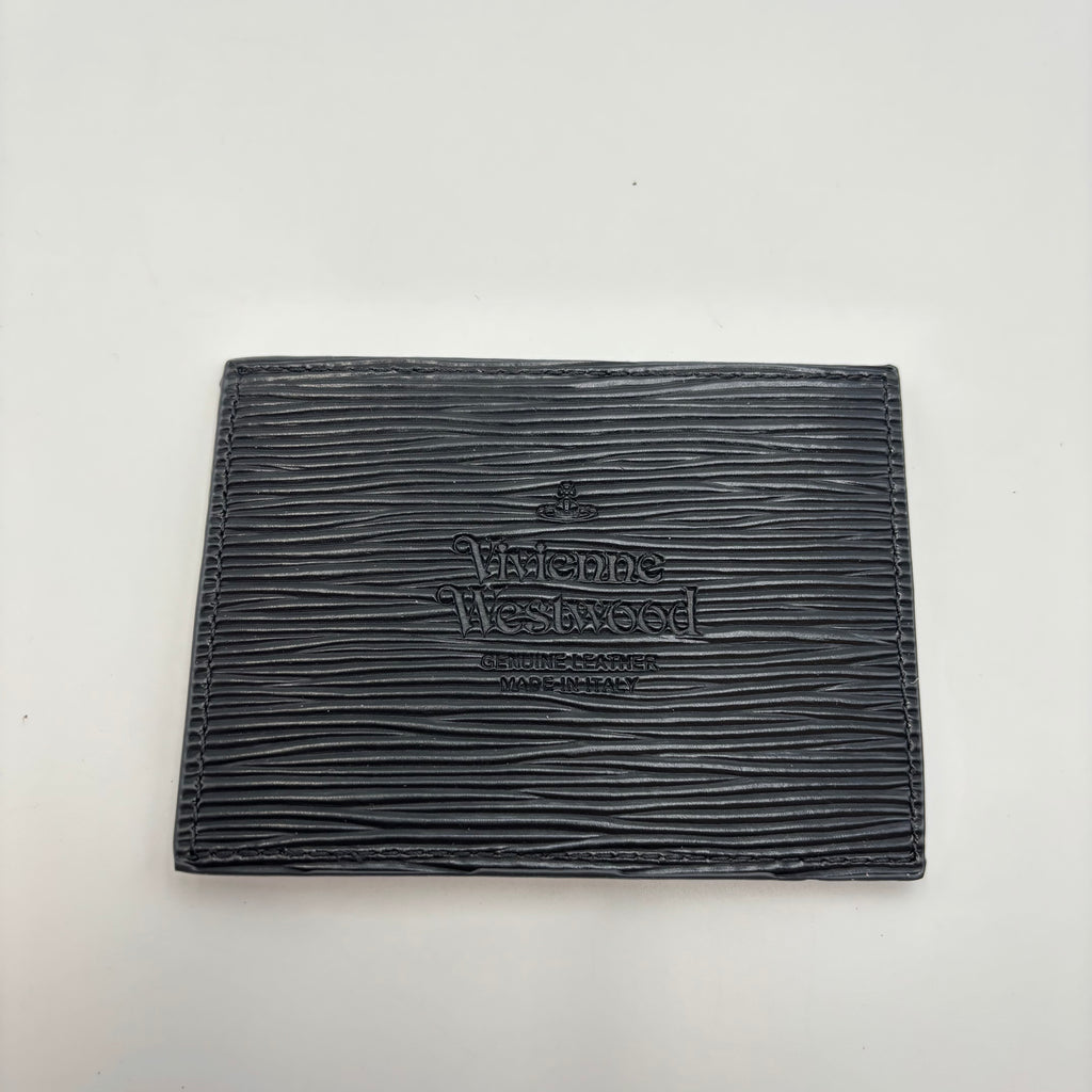 Vivienne Westwood Ribbed Thin Card Holder – Black