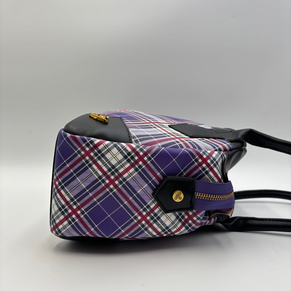 Vivienne Westwood Purple Tartan Orb Handbag