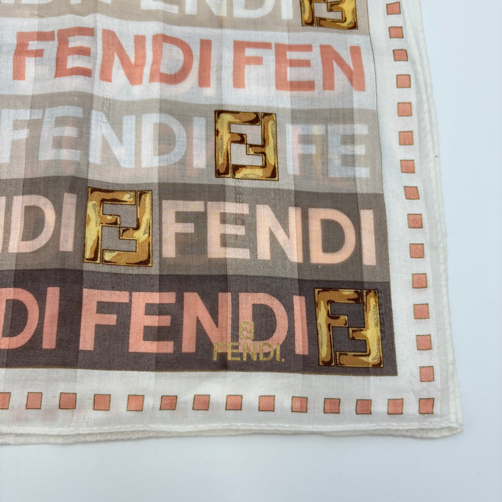 Fendi Roma 1925 Logo Print Scarf