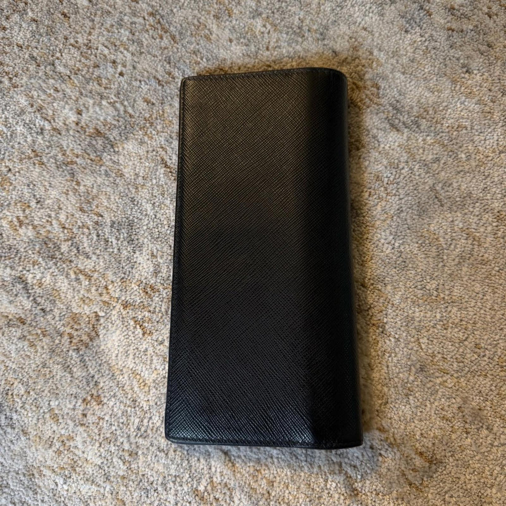 PRADA BLACK SAFFIANO LEATHER LONG WALLET