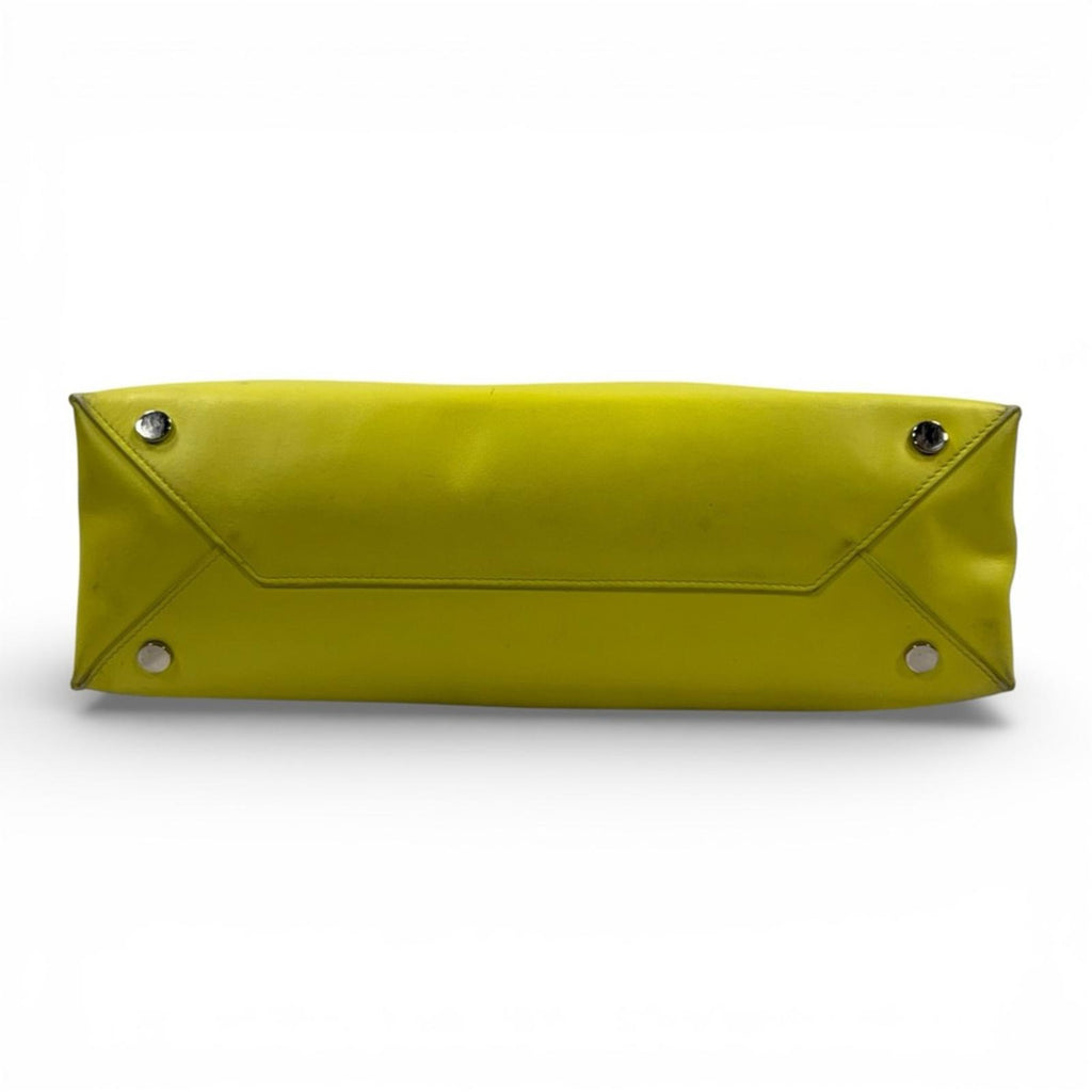 BALENCIAGA CABLE YELLOW LEATHER SHOULDER BAG