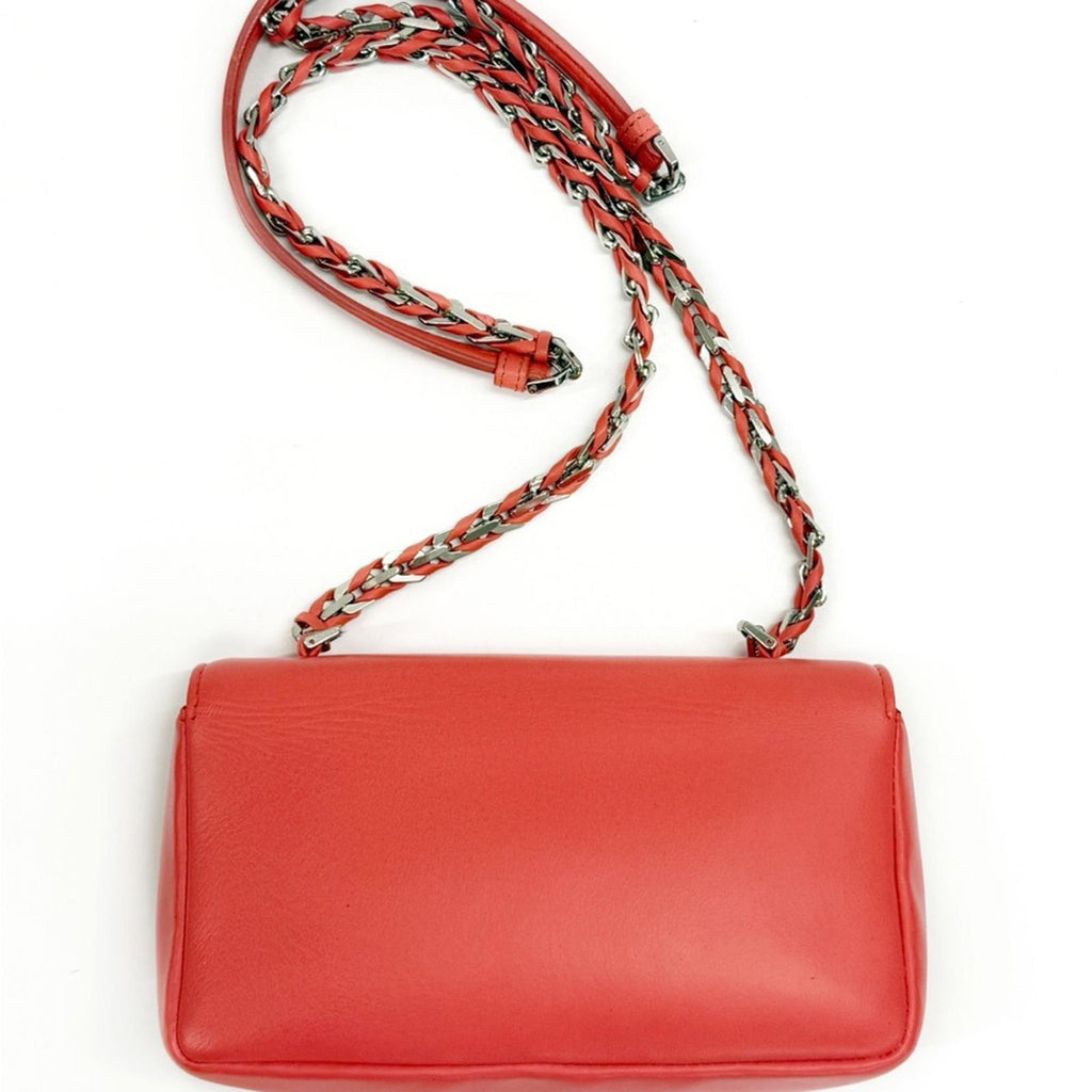 Fendi Mini Napa Baguette Crossbody Bag with Interwoven Strap