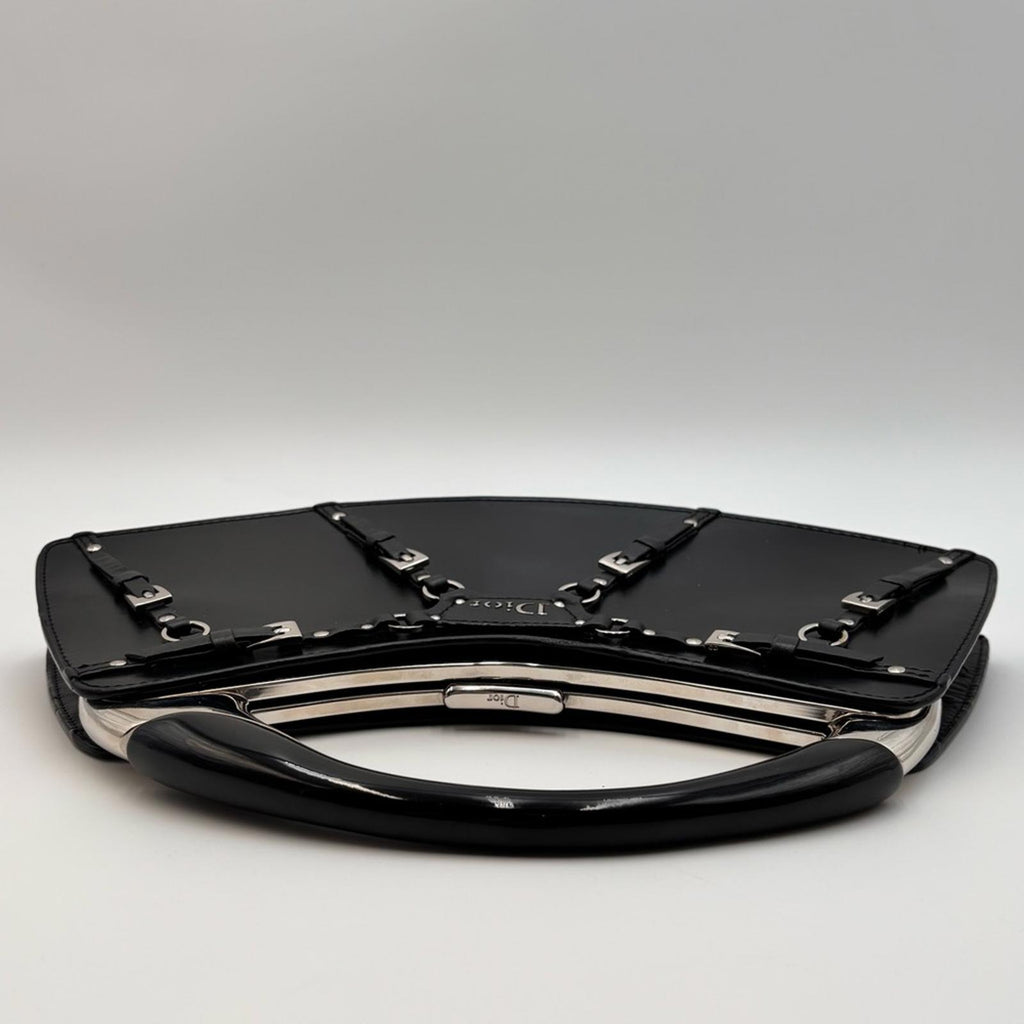Christian Dior Black Bondage Handbag By John Galliano 2000