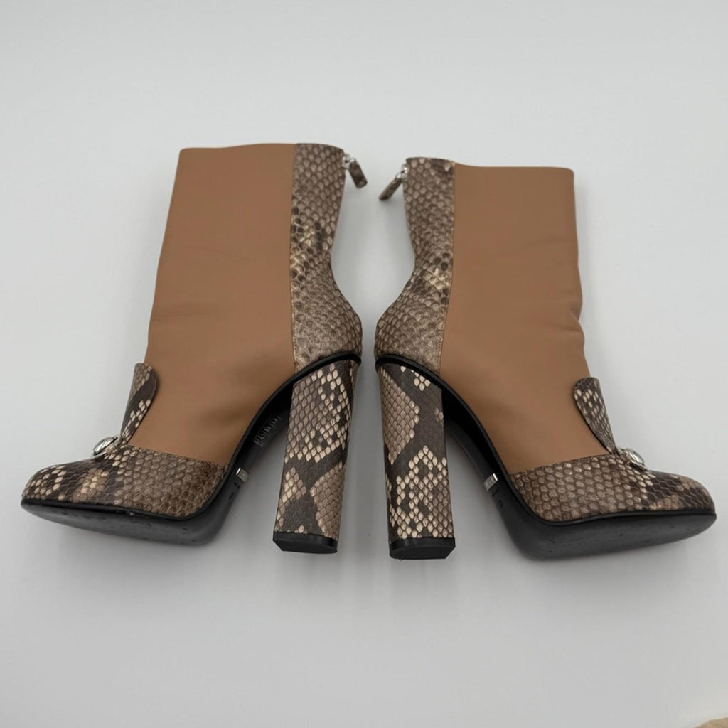 Gucci Python & Leather Ankle Boots – Size 37