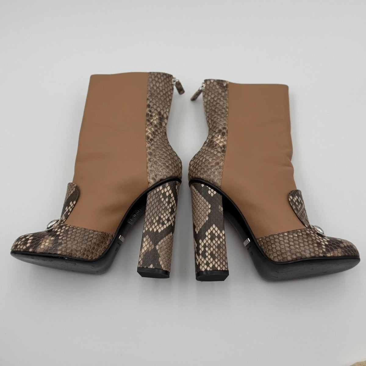 Gucci Python & Leather Ankle Boots – Size 37