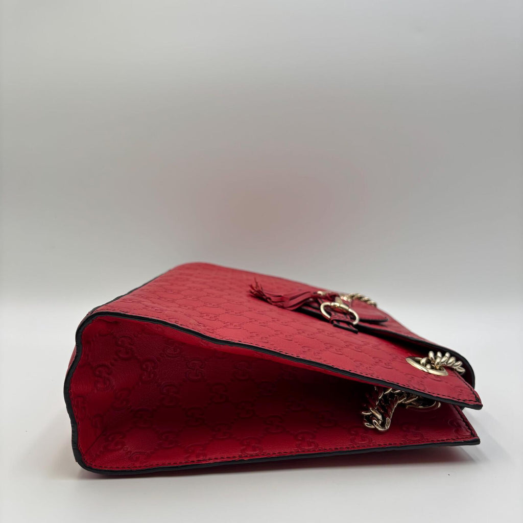 Gucci Emily Large Guccissima Horsebit Chain Shoulder Bag