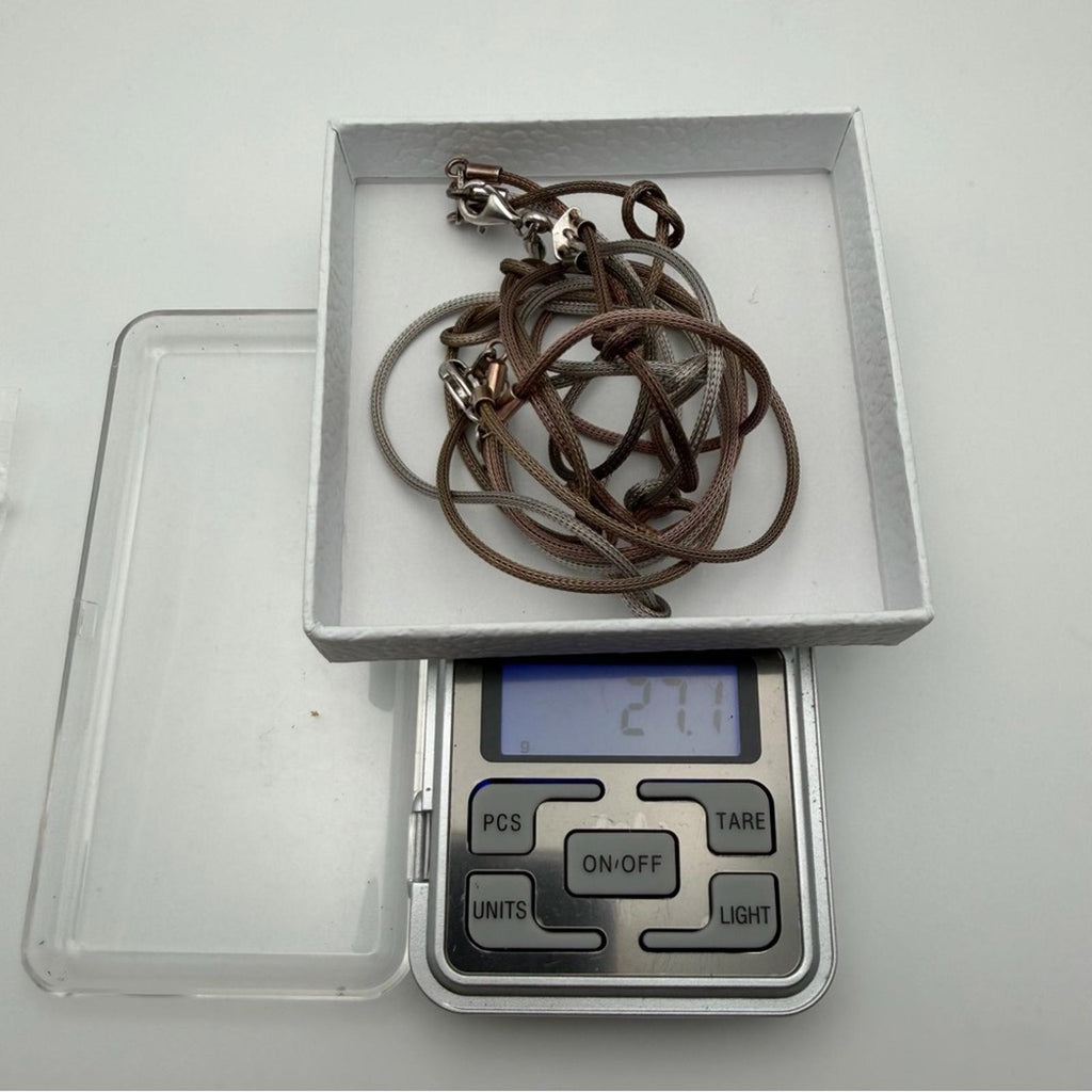 Italian Design Sterling Silver Multi-Strand Necklace & Bracelet Set