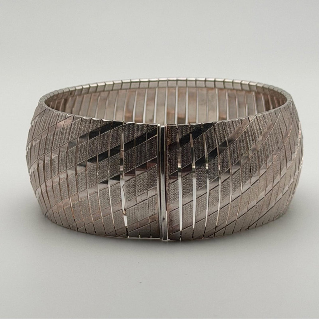 ITALIAN STERLING SILVER WIDE STATEMENT BRACELET
