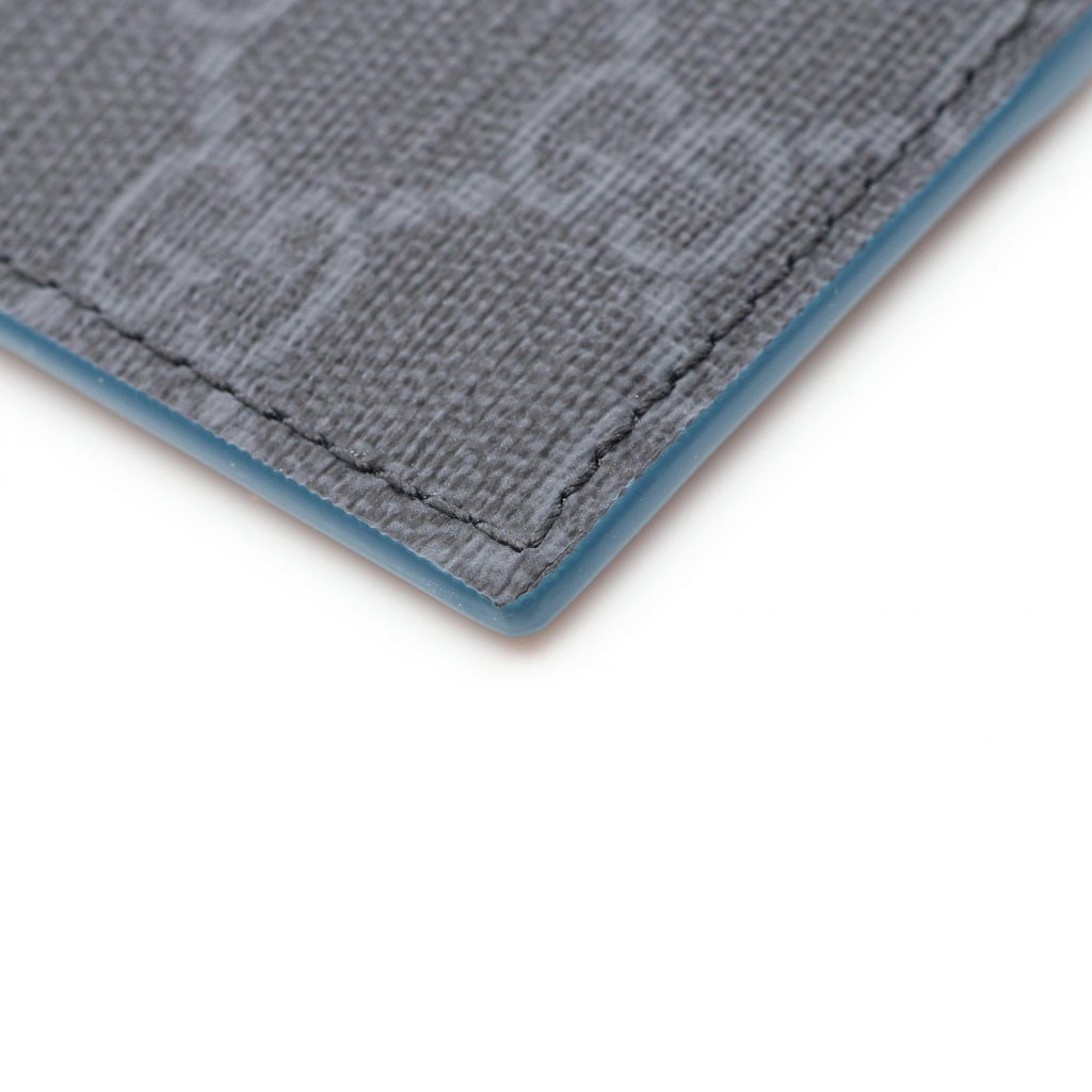 GUCCI Gucci Gg Supreme Card Case Black/Blue Leather×pvc 768248 Facqc 1052 image 5