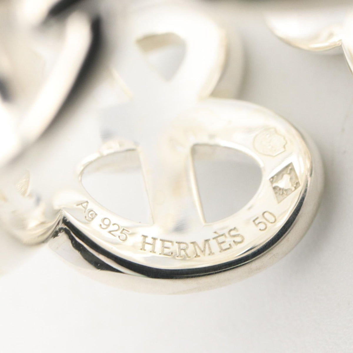 HERMES Hermes Chaine Dancre Enchainee Gm Ring Silver925 Used Unisex Us Size 4.75 #50 image 4