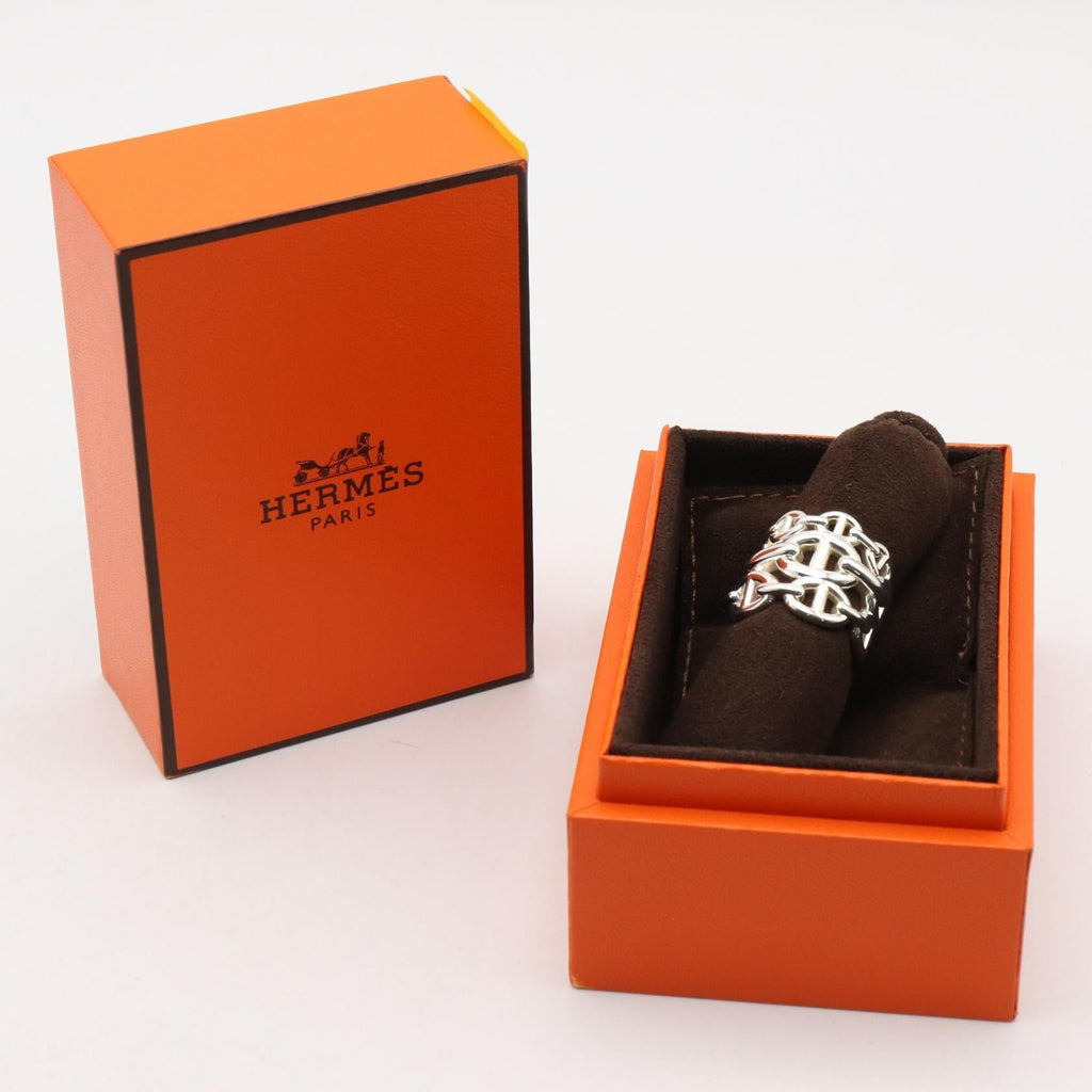 HERMES Hermes Chaine Dancre Enchainee Gm Ring Silver925 Used Unisex Us Size 4.75 #50 image 8
