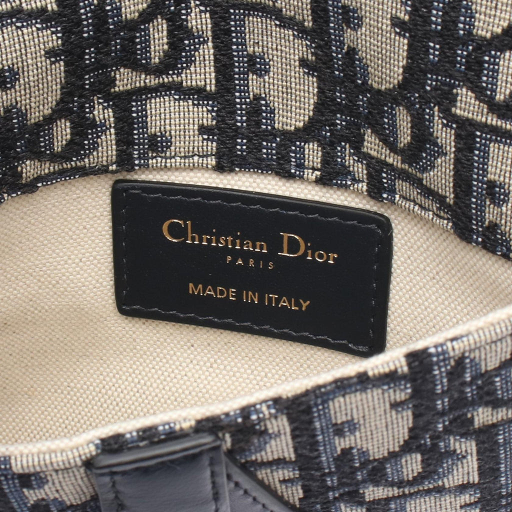 DIOR Dior Saddle Oblique Waist Bag Navy/Gray Canvas×leather image 4