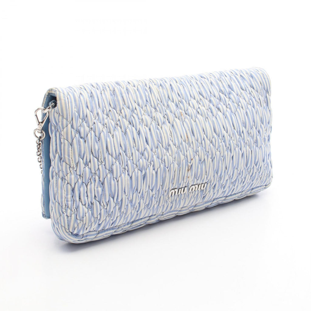 MIU MIU Miu Miu Miu Miu Club Matelasse Shoulder Bag Blue Other×fabric image 2