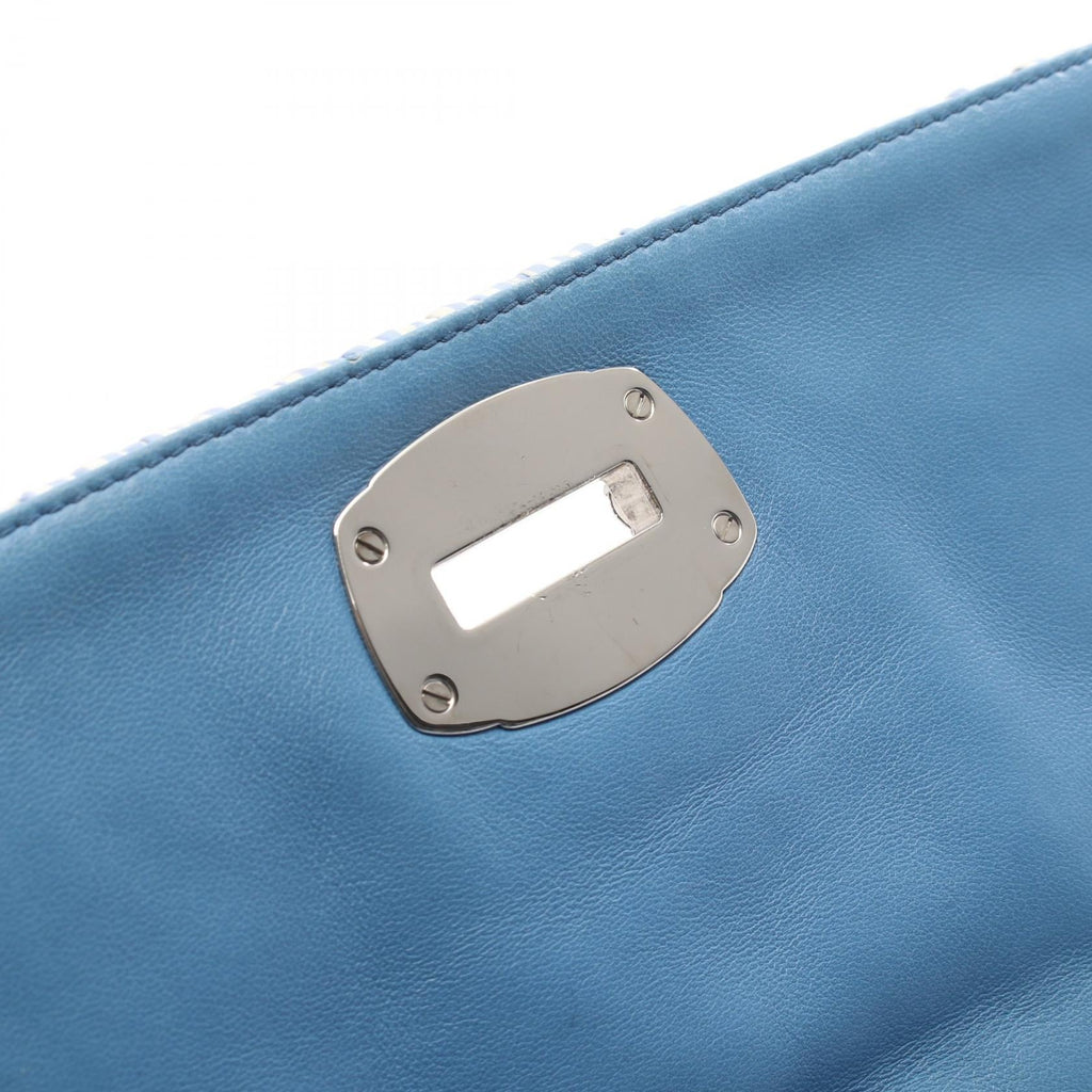 MIU MIU Miu Miu Miu Miu Club Matelasse Shoulder Bag Blue Other×fabric image 9