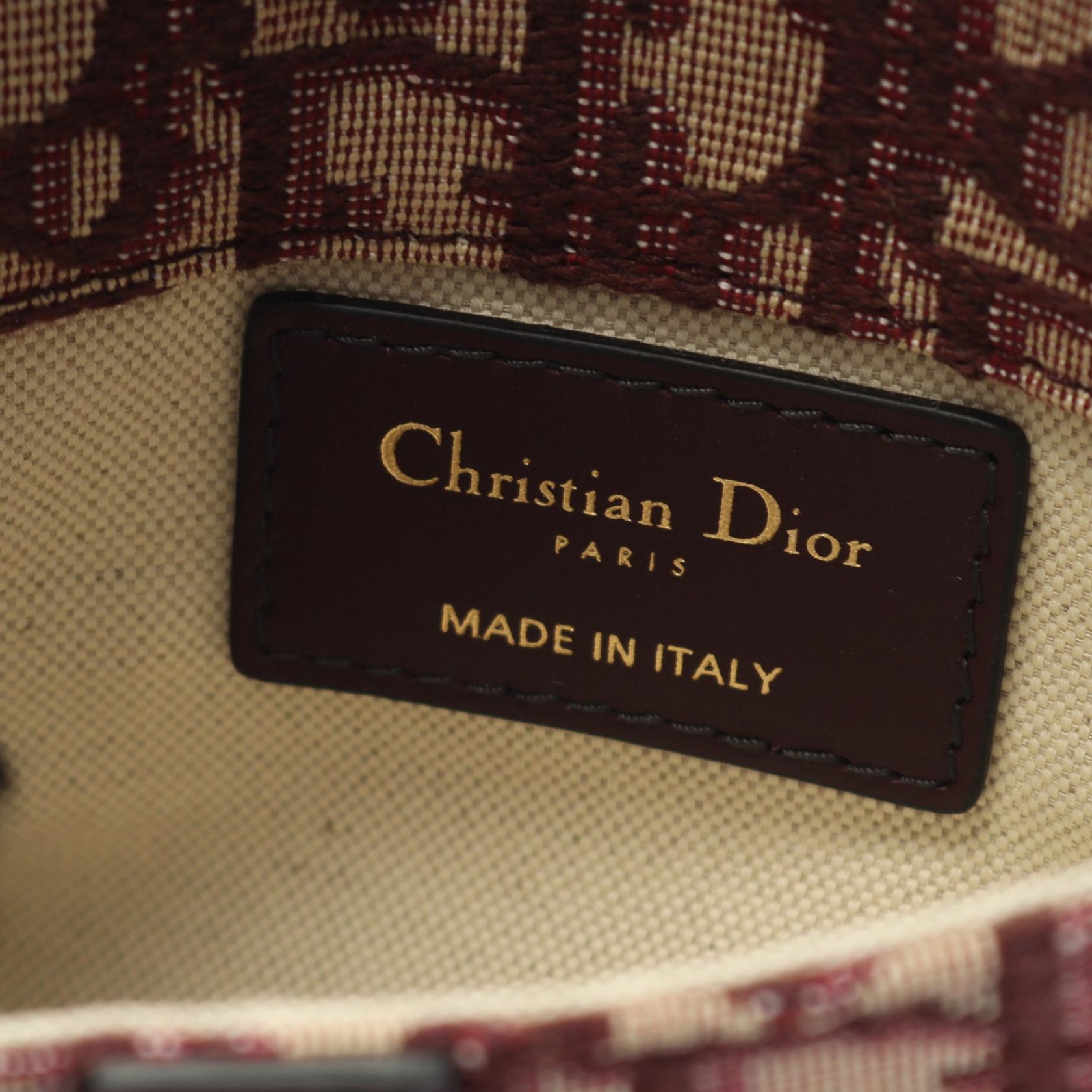 DIOR Dior Saddle Oblique Waist Bag Beige/Bordeaux Canvas×leather image 4